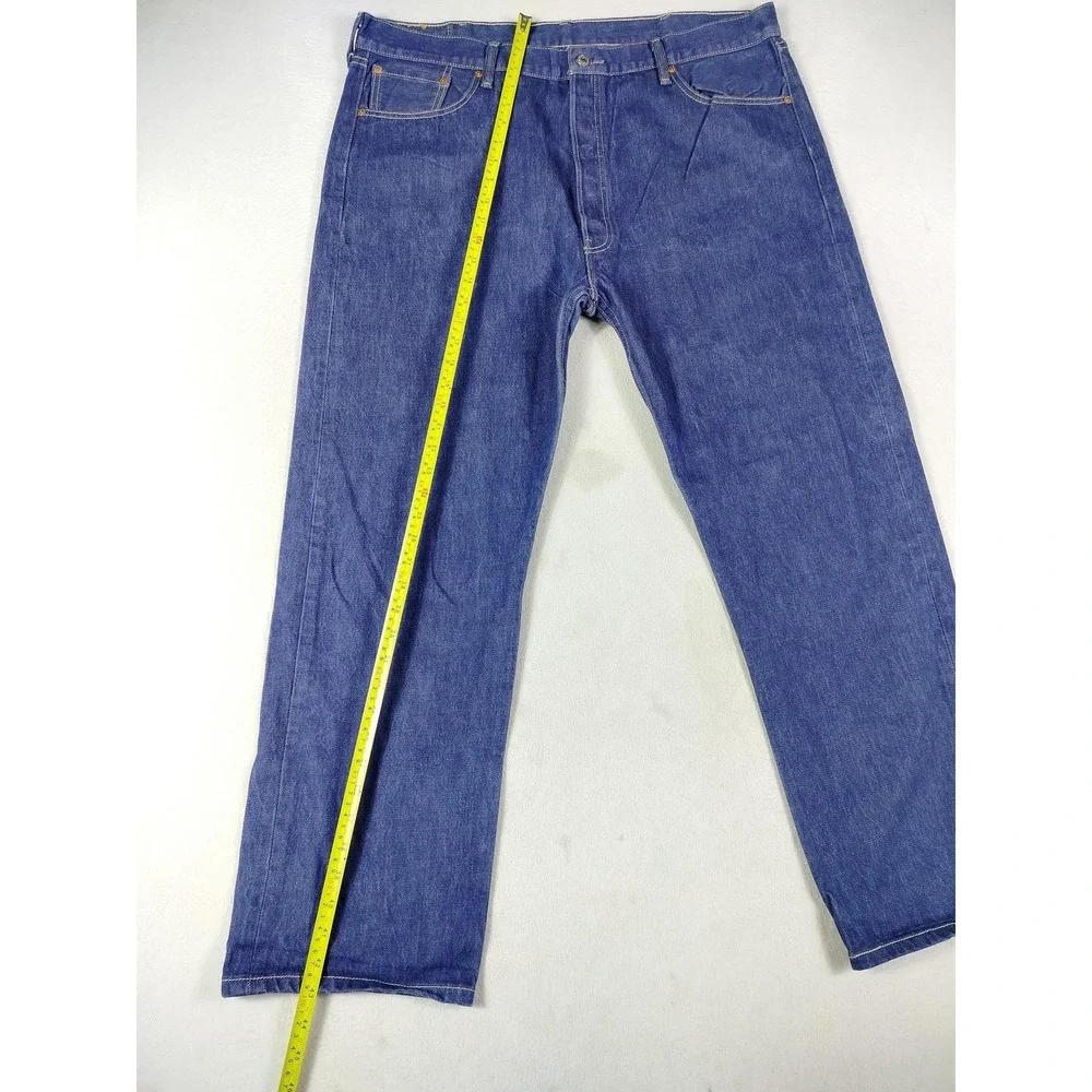 Levis‎ 501XX Jeans Mens 42x32 Blue Medium Wash Straight Leg Button Fly Denim
